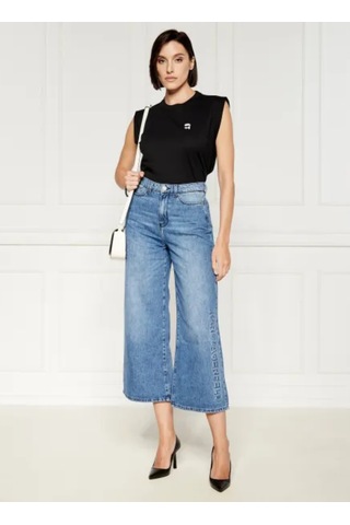 Karl Lagerfeld Mavi Kadın %100 Pamuk Denim Pantolon 245w1100