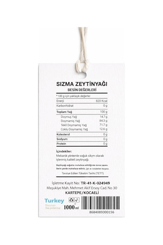 Anatolive Kadim Zeytinyağı Kültürü Anatolive Natürel Sızma Zeytinyağı