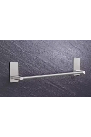 Havluluk Dik Rozetli 42cm Yapışkanlı Paslanmaz Çelik Krom Rengi Krom