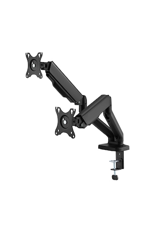 Çiftli Monitör Kolu 17-32 Inç Yaylı Dengeleyici 360 Döner Dual Monitor Stand 2x 9 Kg Kapasiteli