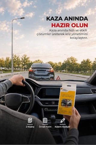 Kaza Tespit Tutanak Seti: 2 Adet Nüsha, 1 Adet Örnek Nüsha Ve Kalem
