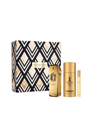 Paco Rabanne Million Gold Intense Edp 100 Ml + Edt 10 Ml + 150 Ml Deo Erkek Parfüm Seti Aromatik - Odunsu