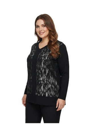 Wearon Kadın Siyah V Yaka Taşlı Bluz Bgl-st05148 Siyah