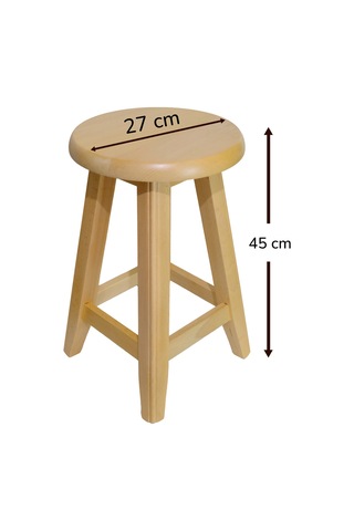 Ahşap Tabure 45 Cm Şık Ve Dayanıklı Natural