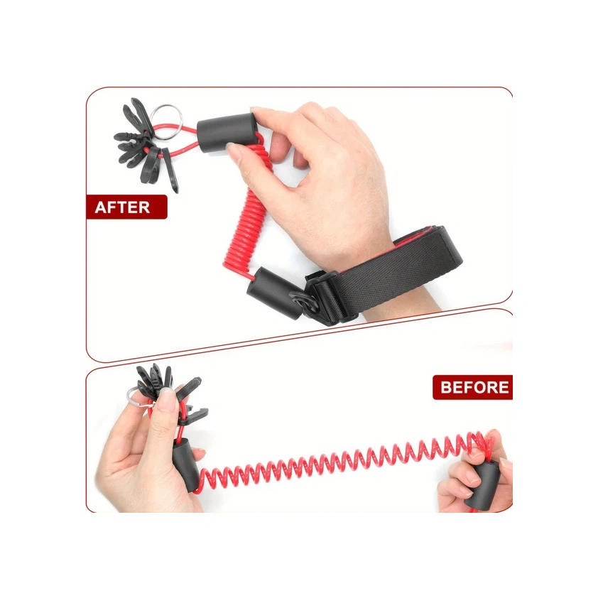 Willowhaven St05 Düdüklü Tekne Emniyet Kordonu Evrensel Anahtar Kalın Bilek Kayışı