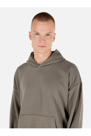 Colin's Colins Normal Kesim Kapüşonlu Cepli Yeşil Erkek Sweatshirt Cl1070051 Haki