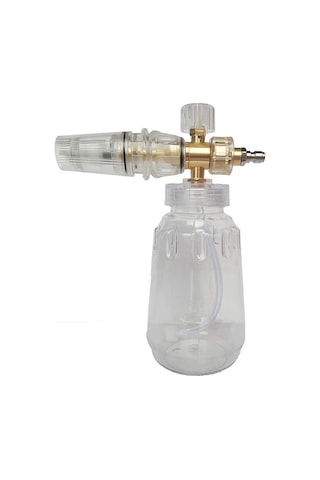 Jeehugo Ev İçin Yüksek Basınçlı Yıkama Makinesi Su Silahı - 1l Şeffaf Köpük Potu, 1/4 İnç Pa Potu, Fana Ayarlanabilir