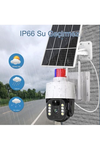 4g Sim Kartlı Güneş Enerjili Solar 360 Hareketli Alarımlı Akıl