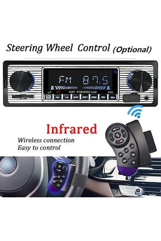 Xuweiwei 1 Adet Hıppcron Tekli Dın Araba Radyosu Yalnızca Radyo Kablosuz Çağrı Fm Usb Sd Aux Ses Kontrolü Uzaktan Kumanda Evrensel Uyumluluk 36v Altı