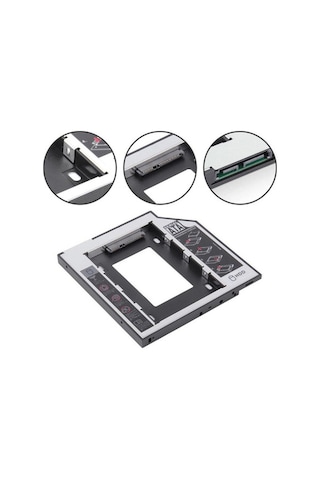 DVD Yuvasına Takılan SSD HDD Kutusu 12.7 MM Caddy Kızak