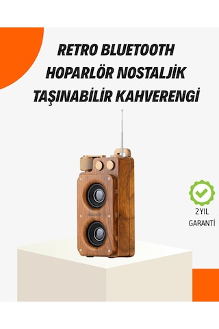 Ahşap Tarzı Kablosuz Hoparlör 5w Güçlü Bass Tf Usb Aux - 8912733737981