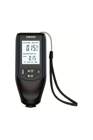 Beyaz Hw400 Yüksek Hassasiyetli Dijital Kaplama Kalınlık Ölçer, Çift Fe & Nfe Uçlar, 0-2000um Ölçüm Aralığı, Abs Malzeme, Pil İle Çalışır, Montaj Gerektirmez, Otomotiv Boya Ve Metal Kaplama Testi İçin