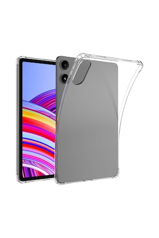 Forzacase Redmi Pad Pro 12.1 İnch 2024 İle Uyumlu Anti Shock Silikon Kılıf Şeffaf - Fc014 Arka Kapak
