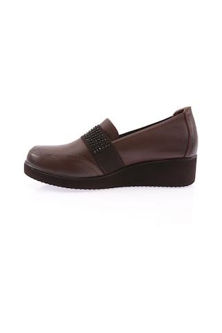 Dgn 1094-22k Kadin Kalin Taban Bantli Comfort Ayakkabi 1094-2106-R0685 Kahverengi