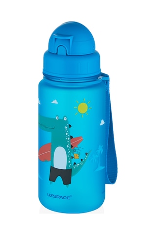 Uzspace 3024 400Ml Mavi Desenli Yeni Seri Su Matarası
