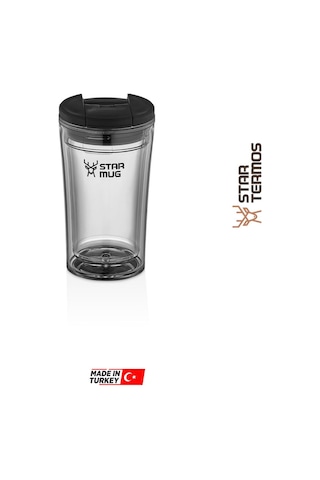Star Termos Star Mug 250 Ml Şeffaf Seri Piknik Kamp Outdoor Ofis Otel Kafe Okul Kampüs Şeffaf