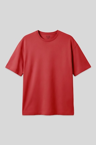 Basic Oversize O Yaka 2li Paket Fiesta-petrol Mavi Erkek T-shirt - 88377 Kırmızı - Mavi