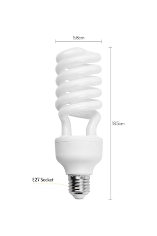 D10118-110v Andoer Spiral Floresan Ampul 45w 5500k Gün Işığı E27 Beyaz