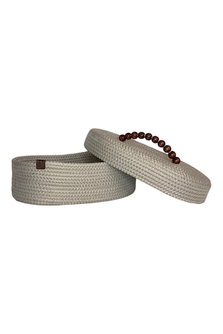 Oval Bonucuklu Kutu Gri