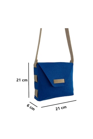 Kız Çocuk Omuz Çantası Keçe Sağlıklı Dikişsiz Etkinlik Günlük Çanta Mavi-kahve Mavi