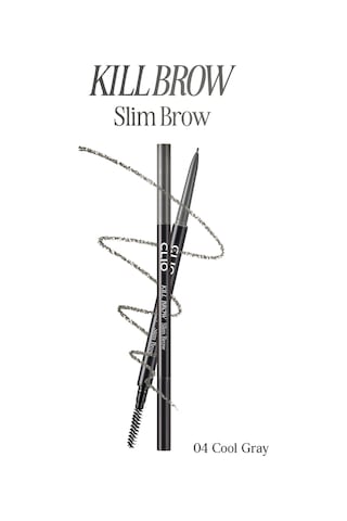 Doğal Görünüm Sunan Ultra İnce Uçlu Çift Taraflı Kaş Kalemi Clıo Kill Brow Slim Brow 04 Cool Gray 04 Cool Gray