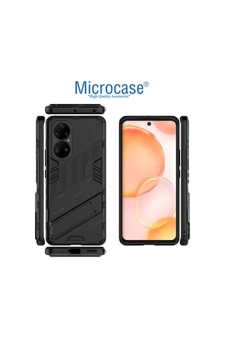 Microcase Huawei P50 Pro Matrix Serisi Armor Standli Kilif-Siyah 542964002