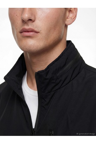 Lcw Vision Siyah Regular Fit Kapüşonlu Erkek Yağmurluk