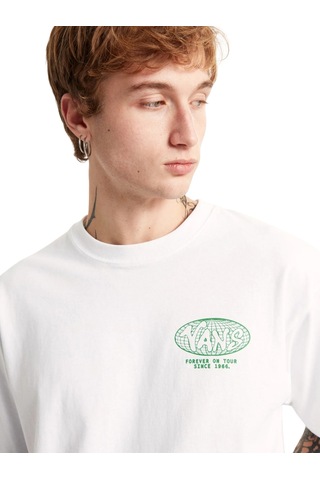 Vans World Tour Loose Ss Tee Erkek Beyaz T-shirt - Vn000vy8