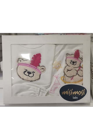 Missimosi Kızılderilipembe 5 Li Zıbın Seti Hastane Çıkışı Pamuklu Pembe