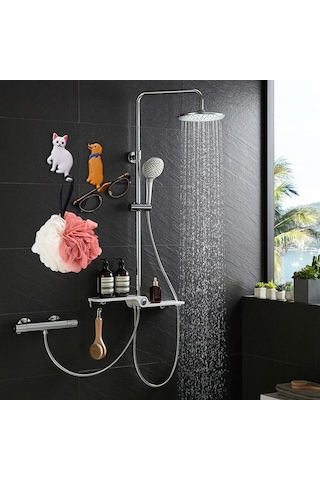 Dancemonkey Cbtx Bbq-029 Karikatür Kedi Köpek Duvar Kancası - Traceless Askı Yapışkan Bantlı Köpek D4 Model Çok Renkli