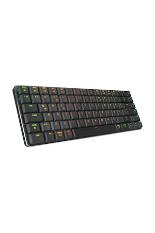 Rampage W-granıte Siyah-gri Low Profile Blue Swıtch Mekanik Gaming Oyuncu Klavye Q Rgb 2,4 Ghz+ Bt