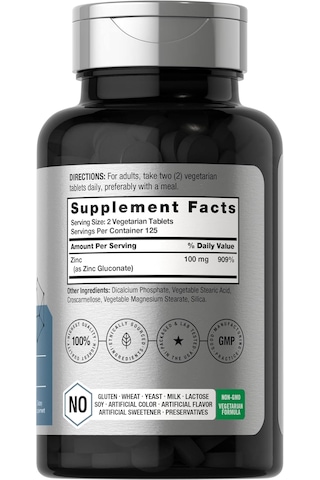 Horbäach Chelated Zinc Çinko 100mg 250 Tablet Aromasız