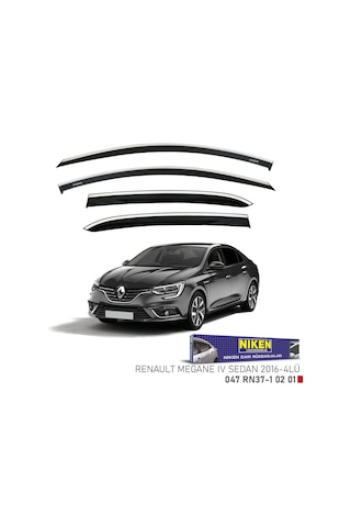 Niken Renault Megane 4 Cam Rüzgarlığı Kromlu Sedan 2016+ Niken 047 Rn37-1 02 01