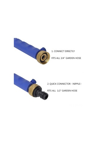 Mufunye Mavi Alüminyum Kuruş Tpr Yüksek Basınçlı Yıkama Çubuğu - 2 Sprey Ucu İle Otomobil Bahçe Avlu Temizliği