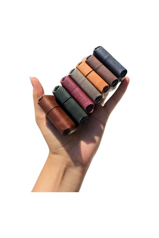 Deri Kılıflı Zippo Model Çakmak Çakmak 5685 Lacivert