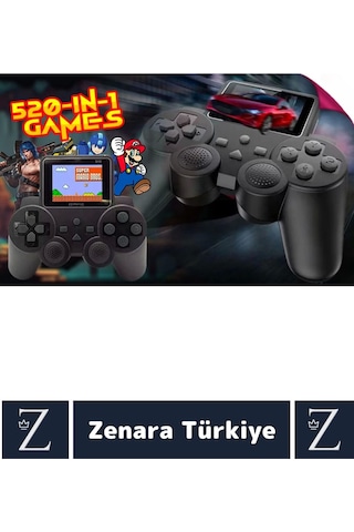 Çift Oyunculu Usb Şarj Mini Uyumlu El Atarisi Street Fighter Super Mario 520 Nostalji Oyun Gamepad