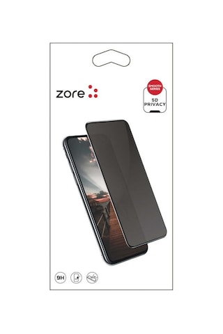 Samsung Galaxy Uyumlu A32 4G Zore New 5D Privacy Temperli Ekran Koruyucu Siyah