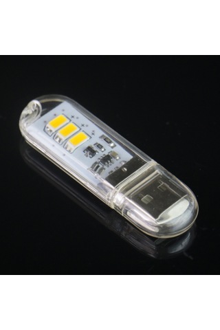 Sones 1,5 W Flash Disk Tarzı Usb Işık, 140 Lm 3 Led Smd 5630 Dokunmatik Anahtarlı Sıcak Beyaz Işık