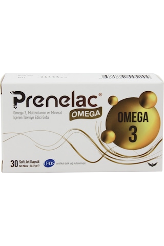 Prenelac Omega 3 Takviye Edici Gıda 30 Soft Jel Kapsül Prenelac Omega 3 Takviye Edici Gıda 30 Soft Jel Kapsül