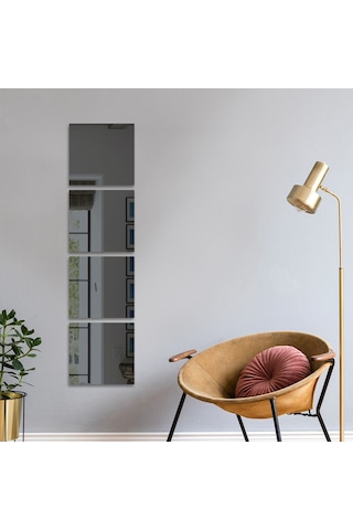 Decorıta Ayna - 4'Lü Takım Kare Ayna - 20Cm X 20Cm Şeffaf