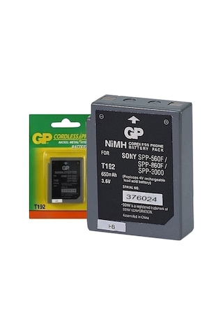 GP T192 3.6 VOLT 600 MAH LG Uyumlu SONY BPT40 TELSİZ TELEFON PİLİ