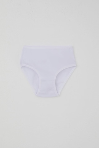 Breeze Kız Çocuk Külot Düz Renk 3-13 Yaş, Beyaz