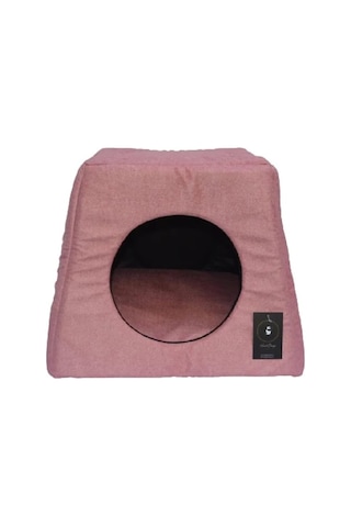 Kedi Yatağı-kedi Evi-3 Fonksiyonlu-katlanır- Kedi Alaska Evi-kedi Eskimo Evi-kedi Mağarası Pembe, Düz