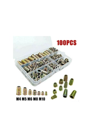 Symbee 100 Adet Karbon Çelik Açık Uç Cıvata Somunu Seti - Dayanıklı, Paslanmaz, Kolay Kurulum - M4/m5/m6/m8/m10 Boyutları Diğer
