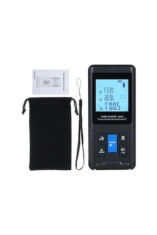 Tongxida X100 Siyah Lazer Ölçüm Cihazı - 100m Mesafe, 20 Veri Depolama, Alan/hacim/iki Nokta Ölçüm Modları