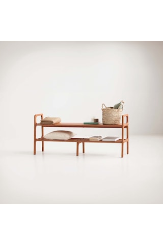 Woodesk Via, Ahşap, Ayakkabılık Ve Raf Sistemi, 120x65, Tik Renk Teak