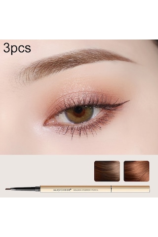 Sones Adet Maycheer 3117 Küçük Altın Külçe Çift Kaş Kalemi İnce Başlık Su Geçirmez Akmayan Kaş Kalemi 1 Koyu Kahve Rengi