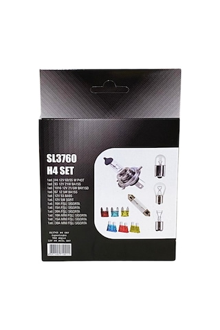 12v H4 Ampul-sigorta Seti Acil Set 12 Parça