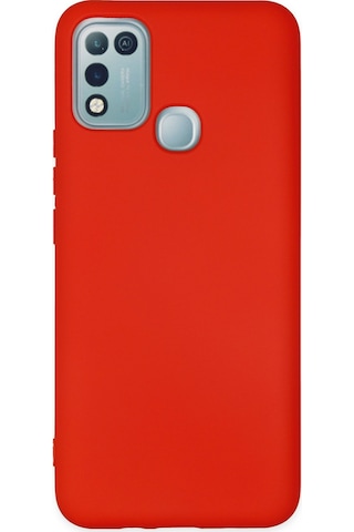 Newface - 135 - İnfinix Hot 10 Play Kılıf Nano İçi Kadife Silikon - Csmo-tex - - Kırmızı