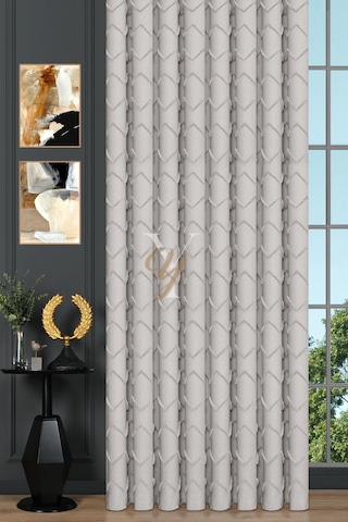 Jakar Kesme Fon Perde Ezgi V-6001 Ekru Ekru